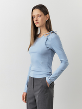 將圖片載入圖庫檢視器 CITYBREEZE 多層次造型長袖上衣 (3色可選_黑色/白色/天空藍)