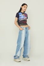 將圖片載入圖庫檢視器 TARGETTO City Light 城市霓虹深藍色短版T恤