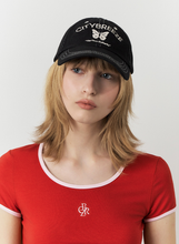 將圖片載入圖庫檢視器 CITYBREEZE 個性蝴蝶圖案棒球帽 (3色可選_黑色/深色丹寧/淺色丹寧)