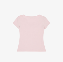 將圖片載入圖庫檢視器 CITYBREEZE 方領綁帶短袖上衣 (2色可選_粉色/黑色)
