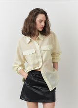 將圖片載入圖庫檢視器 CITYBREEZE 雙口袋天絲襯衫 (4色可選_黑色/白色/天空藍/檸檬黃)