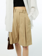 將圖片載入圖庫檢視器 EMKM Bermuda 駝色正裝短褲