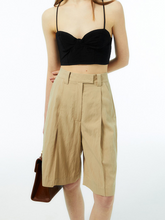 將圖片載入圖庫檢視器 EMKM Bermuda 駝色正裝短褲