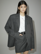 將圖片載入圖庫檢視器 EMKM Stitch Point 灰色迷你短裙