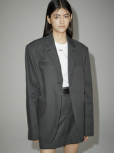 將圖片載入圖庫檢視器 EMKM Stitch Point 灰色迷你短裙