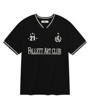 將圖片載入圖庫檢視器 FALLETT Art Club 足球黑色短袖T恤
