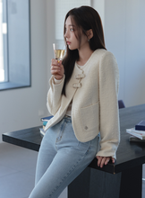 將圖片載入圖庫檢視器 CITYBREEZE 優雅雙扣小香風毛呢外套 (2色可選_象牙白/黑色)