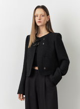 將圖片載入圖庫檢視器 CITYBREEZE 優雅雙扣小香風毛呢外套 (2色可選_象牙白/黑色)
