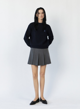 將圖片載入圖庫檢視器 CITYBREEZE LOGO燙布貼八字針織毛衣 (7色可選_象牙白/卡其色/淺綠色/天空藍/灰色/深藍色/黑色)