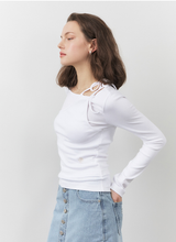 將圖片載入圖庫檢視器 CITYBREEZE 多層次造型長袖上衣 (3色可選_黑色/白色/天空藍)