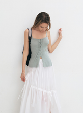 將圖片載入圖庫檢視器 CITYBREEZE 芭蕾風蝴蝶結修身針織背心