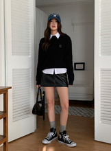 將圖片載入圖庫檢視器 CITYBREEZE LOGO燙布貼八字針織毛衣 (7色可選_象牙白/卡其色/淺綠色/天空藍/灰色/深藍色/黑色)