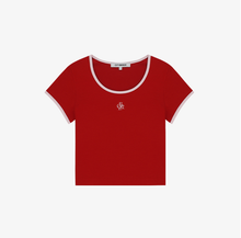 將圖片載入圖庫檢視器 CITYBREEZE 撞色修身短袖上衣 (7色可選_黑色/深藍色/白色/黃色/粉色/紅色/天空藍)