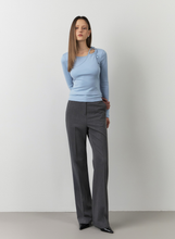 將圖片載入圖庫檢視器 CITYBREEZE 多層次造型長袖上衣 (3色可選_黑色/白色/天空藍)