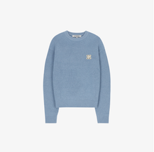 將圖片載入圖庫檢視器 CITYBREEZE LOGO燙布貼八字針織毛衣 (7色可選_象牙白/卡其色/淺綠色/天空藍/灰色/深藍色/黑色)