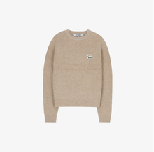 將圖片載入圖庫檢視器 CITYBREEZE LOGO燙布貼八字針織毛衣 (7色可選_象牙白/卡其色/淺綠色/天空藍/灰色/深藍色/黑色)