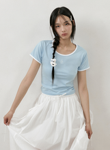 將圖片載入圖庫檢視器 CITYBREEZE 撞色修身短袖上衣 (7色可選_黑色/深藍色/白色/黃色/粉色/紅色/天空藍)