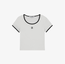 將圖片載入圖庫檢視器 CITYBREEZE 撞色修身短袖上衣 (7色可選_黑色/深藍色/白色/黃色/粉色/紅色/天空藍)