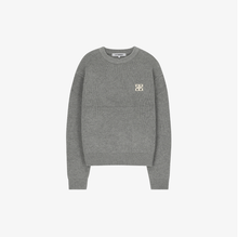 將圖片載入圖庫檢視器 CITYBREEZE LOGO燙布貼八字針織毛衣 (7色可選_象牙白/卡其色/淺綠色/天空藍/灰色/深藍色/黑色)