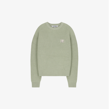 將圖片載入圖庫檢視器 CITYBREEZE LOGO燙布貼八字針織毛衣 (7色可選_象牙白/卡其色/淺綠色/天空藍/灰色/深藍色/黑色)