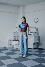 將圖片載入圖庫檢視器 TARGETTO City Light 城市霓虹深藍色短版T恤