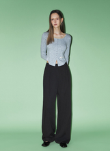 將圖片載入圖庫檢視器 CITYBREEZE 方領排釦造型長袖上衣 (4色可選_白色/灰色/米色/黑色)