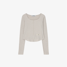 將圖片載入圖庫檢視器 CITYBREEZE 方領排釦造型長袖上衣 (4色可選_白色/灰色/米色/黑色)