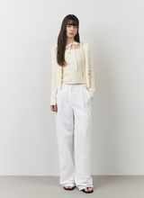 將圖片載入圖庫檢視器 CITYBREEZE 簡約綁帶兩件式針織套裝 (3色可選_黑色/橄欖綠/奶油色)