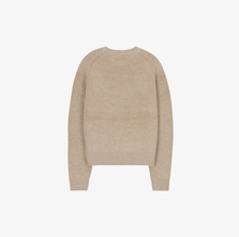 將圖片載入圖庫檢視器 CITYBREEZE LOGO燙布貼八字針織毛衣 (7色可選_象牙白/卡其色/淺綠色/天空藍/灰色/深藍色/黑色)