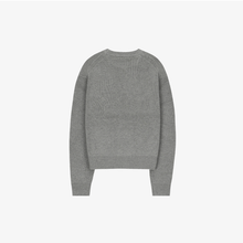 將圖片載入圖庫檢視器 CITYBREEZE LOGO燙布貼八字針織毛衣 (7色可選_象牙白/卡其色/淺綠色/天空藍/灰色/深藍色/黑色)