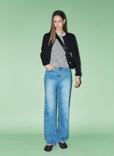 將圖片載入圖庫檢視器 CITYBREEZE 活力撞色滾邊長袖上衣 (3色可選_深藍色/象牙白/條紋)