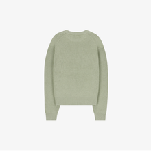 將圖片載入圖庫檢視器 CITYBREEZE LOGO燙布貼八字針織毛衣 (7色可選_象牙白/卡其色/淺綠色/天空藍/灰色/深藍色/黑色)