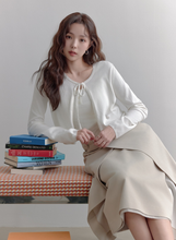 將圖片載入圖庫檢視器 CITYBREEZE 簡約修身綁帶兩件式針織套裝 (3色可選_黑色/白色/卡其色)