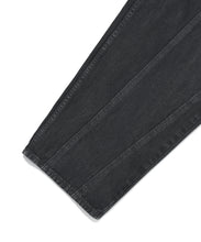 將圖片載入圖庫檢視器 FALLETT Pigment Curved 黑色壓線長褲
