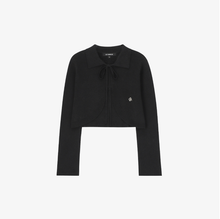 將圖片載入圖庫檢視器 CITYBREEZE 質感翻領針織罩衫 (2色可選_黑色/奶油色)