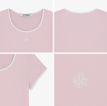 將圖片載入圖庫檢視器 CITYBREEZE 撞色修身短袖上衣 (7色可選_黑色/深藍色/白色/黃色/粉色/紅色/天空藍)