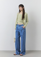 將圖片載入圖庫檢視器 CITYBREEZE 簡約綁帶兩件式針織套裝 (3色可選_黑色/橄欖綠/奶油色)