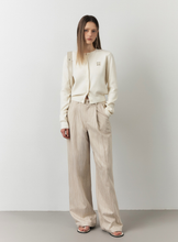 將圖片載入圖庫檢視器 CITYBREEZE LOGO燙布貼圓領針織外套 (3色可選_黑色/灰色/象牙白)