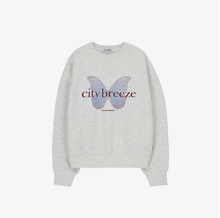 將圖片載入圖庫檢視器 CITYBREEZE 個性蝴蝶圖案大學T (3色可選_深藍色/花灰色/奶油色)