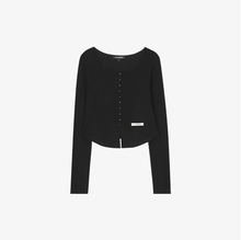 將圖片載入圖庫檢視器 CITYBREEZE 方領排釦造型長袖上衣 (4色可選_白色/灰色/米色/黑色)