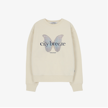 將圖片載入圖庫檢視器 CITYBREEZE 個性蝴蝶圖案大學T (3色可選_深藍色/花灰色/奶油色)