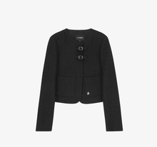 將圖片載入圖庫檢視器 CITYBREEZE 優雅雙扣小香風毛呢外套 (2色可選_象牙白/黑色)