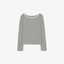 將圖片載入圖庫檢視器 CITYBREEZE 活力撞色滾邊長袖上衣 (3色可選_深藍色/象牙白/條紋)
