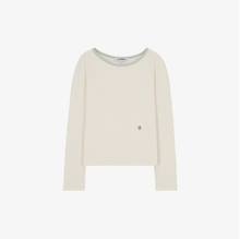 將圖片載入圖庫檢視器 CITYBREEZE 活力撞色滾邊長袖上衣 (3色可選_深藍色/象牙白/條紋)