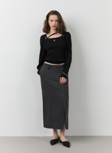 將圖片載入圖庫檢視器 CITYBREEZE 簡約綁帶兩件式針織套裝 (3色可選_黑色/橄欖綠/奶油色)