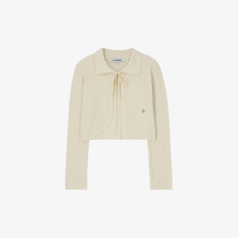 將圖片載入圖庫檢視器 CITYBREEZE 質感翻領針織罩衫 (2色可選_黑色/奶油色)