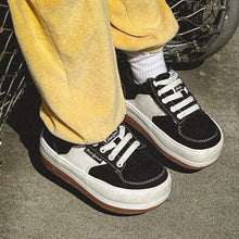 將圖片載入圖庫檢視器 POSE GANCH Mummum C.V Kids 兒童版黑色厚底麵包帆布鞋