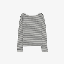 將圖片載入圖庫檢視器 CITYBREEZE 活力撞色滾邊長袖上衣 (3色可選_深藍色/象牙白/條紋)