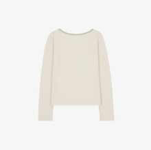 將圖片載入圖庫檢視器 CITYBREEZE 活力撞色滾邊長袖上衣 (3色可選_深藍色/象牙白/條紋)