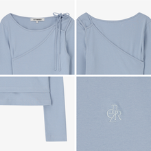 將圖片載入圖庫檢視器 CITYBREEZE 多層次造型長袖上衣 (3色可選_黑色/白色/天空藍)